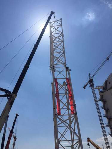 陜煤建設(shè)中煤公司：曹家灘項(xiàng)目部4#驅(qū)動(dòng)機(jī)房至塊煤倉(cāng)棧橋支架吊裝作業(yè)順利完成