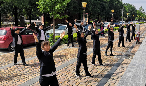 陜煤建設礦建三公司開展工間操活動營造健康工作氛圍