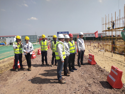 陜煤榆林化學公司副總經(jīng)理一行蒞臨陜煤建設天工公司施工現(xiàn)場檢查指導工作