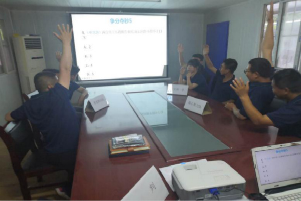 陜煤建設漢中分公司第九項目部開展安全生產(chǎn)知識競賽