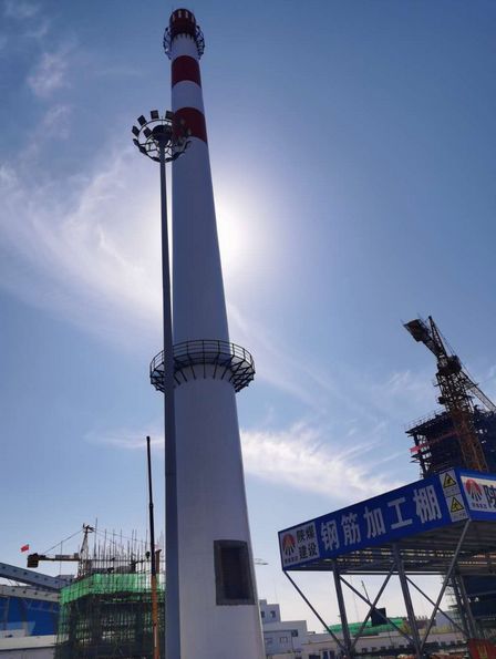 陜煤建設(shè)天工公司承建的榆林榆陽煤礦金雞灘鍋爐煙囪順利通過竣工驗收