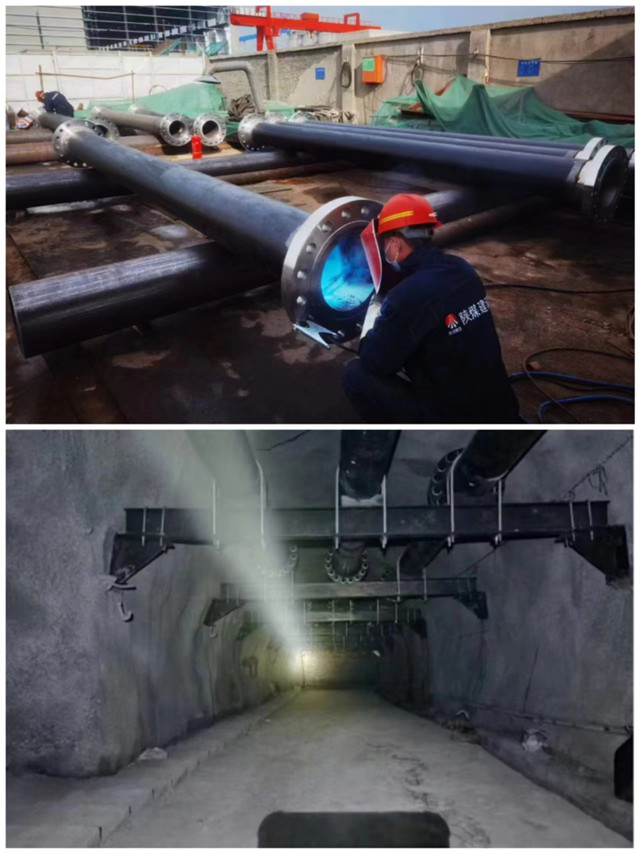 陜煤建設漢中分公司西卓煤礦強排泵房設備及管道安裝工程大干正當時