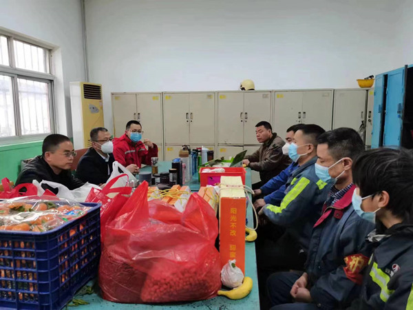 陜煤建設機電安裝公司新春走基層 慰問暖人心