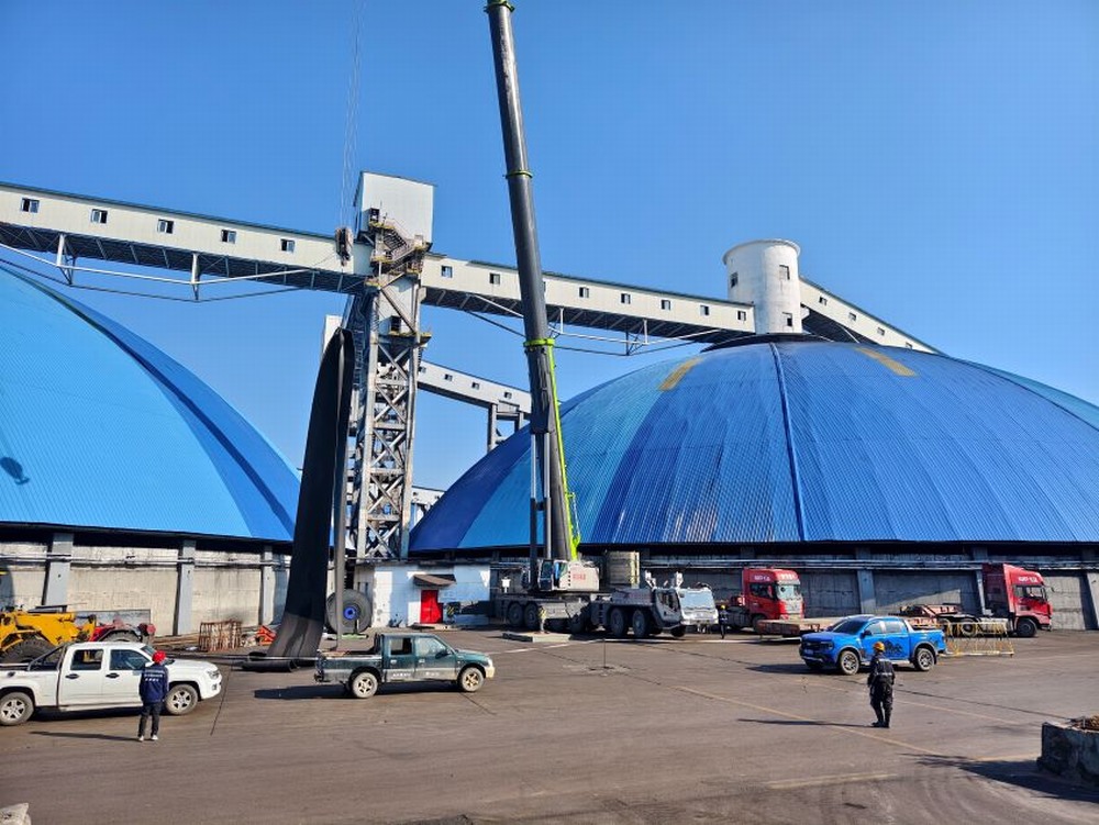 陜煤建設洗選煤運營公司第三項目部：風雨無阻保生產(chǎn)，103 膠帶機更換帶面工程紀實