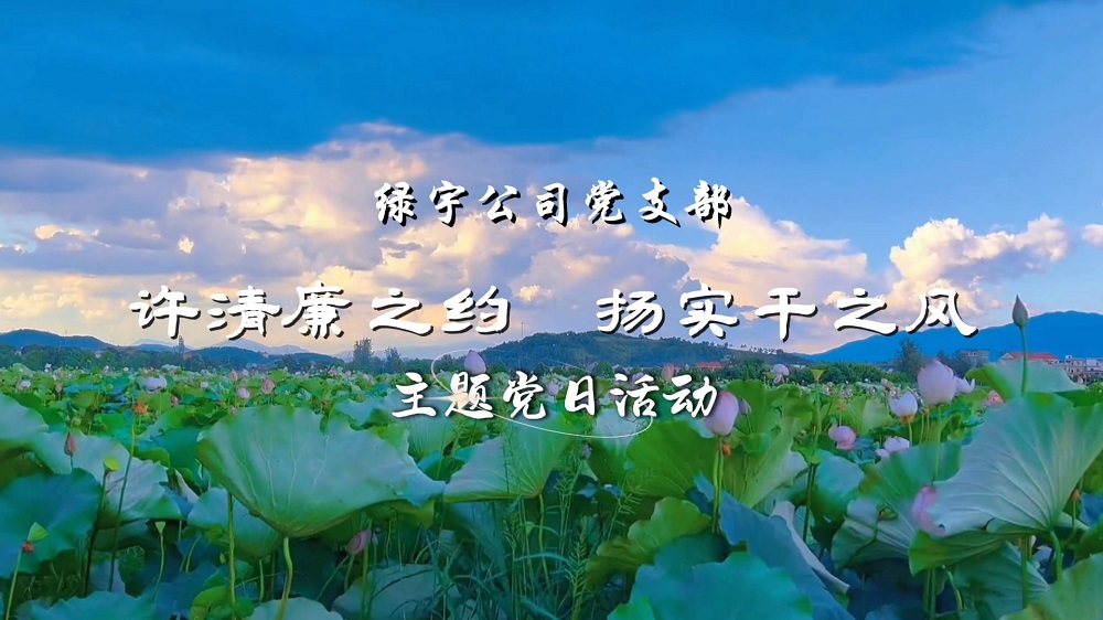 許清廉之約 揚(yáng)實(shí)干之風(fēng)——綠宇公司黨支部主題黨日活動